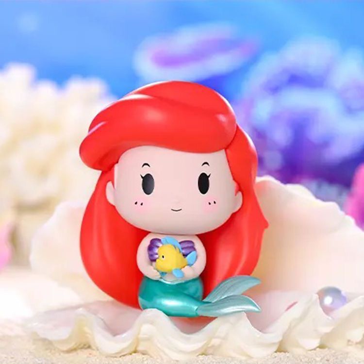 โมเดลตุ๊กตาฟิกเกอร์ PVC เจ้าหญิงดิสนีย์ Q Version Snow White Cinderella Ariel Bella Aurora สําหรับตกแต่งเค้ก 6 ชิ้น ต่อชุด