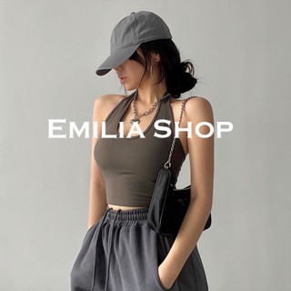 EMILIA SHOP เสื้อยืด เสื้อครอป เสื้อผ้าแฟชั่นผู้หญิง สไตล์เกาหลี 2023 ใหม่ A20K0N0 0519