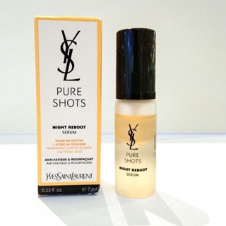 YSL Pure Shots Night Reboot Serum ขนาดทดลอง 7 ml. เซรั่มฟื้นบำรุงผิว