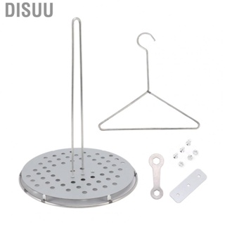 Disuu Turkey Deep Frying Rack Vertical Sturdy Compact Detachable Chicken Roaster Holder Portable with Drip Pan Base Hook for Outdoor