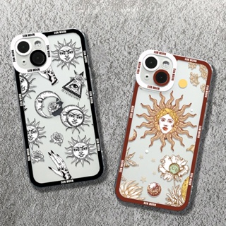 เคสโทรศัพท์มือถือ แบบใส ลายการ์ตูนดวงอาทิตย์ ดวงจันทร์น่ารัก สําหรับ Xiaomi Poco X5 X4 X3 F5 Pro Redmi Note 12 Pro Plus 11S 11 10S 10 9S 9