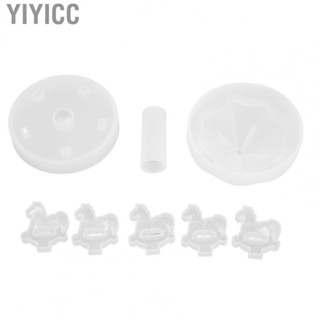 Yiyicc Epoxy Resin Silicone Mold Carousel Shape Crystal Epoxy Resin Mold Thick Soft for