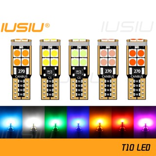 Iusiu หลอดไฟเลี้ยว Led T10 Bulb 3030 10SMD 194 501 W5W WY5W สําหรับติดป้ายทะเบียนรถยนต์ รถจักรยานยนต์