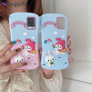 เคสโทรศัพท์มือถือ ซิลิโคนนิ่ม ลายการ์ตูนกระต่ายเมโลดี้ พร้อมสายคล้อง สําหรับ Honor X9 X8 4G X9A 5G 50 Pro SE 80 70 60 X20 SE 9X 20 30 X10 20i 10i Huawei Y9 Prime 2019