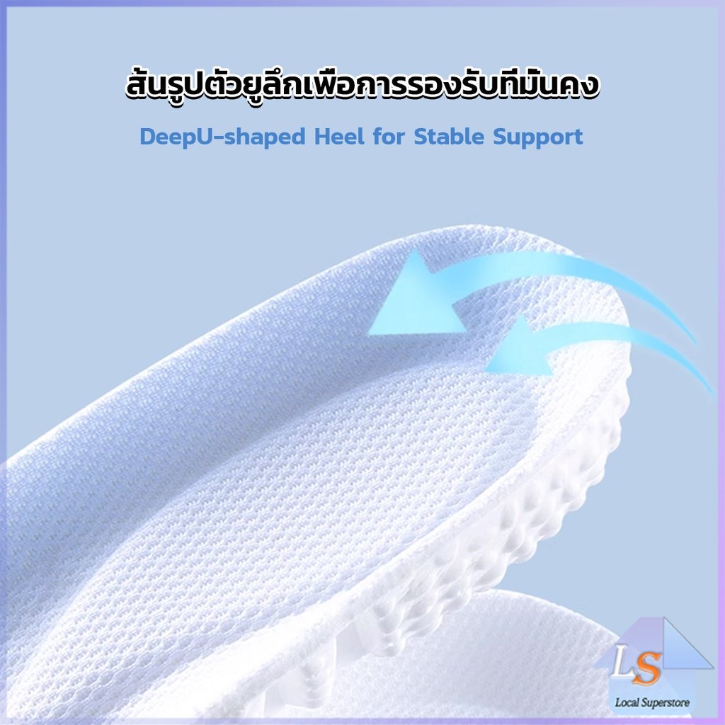 แผ่นพื้นรองเท้า สําหรับรองเท้ากีฬา  ดูดซับแรงกระแทก ยืดหยุ่นสูง ระบายอากาศได้ดี   Sports insole
