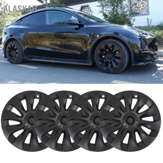 ALASKAR 4PCS 20in ล้อ Hub Cap Matte สีดำส่วนบุคคลล้อ Hubcap สำหรับ Tesla รุ่น Y 2020 ถึง 2023