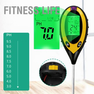 Fitness Life เครื่องทดสอบดิน เครื่องวัดค่า pH ความชื้น แสง อุณหภูมิ เซนเซอร์ จอแสดงผล LED สำหรับสวน