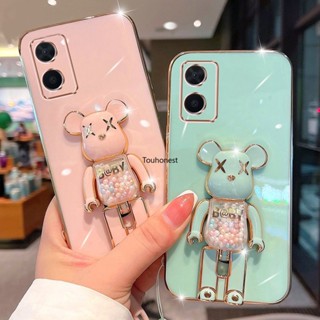 เคส Vivo Y16 Y35 Cover Vivo Y02 เคส Vivo Y02S Case Vivo Y01 เคส Vivo Y15S Y15A Case Vivo Y22S เคส Vivo Y22 Case เคสโทรศัพท์มือถือ ซิลิโคนนิ่ม ลายการ์ตูนหมีน่ารัก พร้อมขาตั้ง สําหรับ