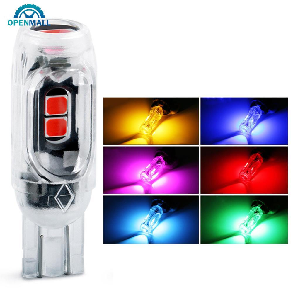 Openmall ไฟเลี้ยว LED แคนบัส 5SMD T10 สําหรับติดป้ายทะเบียนรถมอเตอร์ไซค์ M8X2 1 ชิ้น