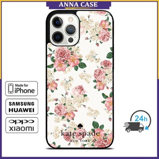 SAMSUNG เคสโทรศัพท์มือถือ ลายดอกไม้ KateSpade สําหรับ iPhone 235 14 Pro Max 13 Pro Max 12 Pro Max Note10 Plus S22 Ultra