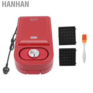 Hanhan Mini Waffle Maker  650W Red Nonstick Sandwich Machine Iron  for Breakfast for Lunch