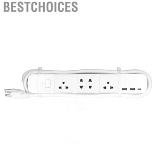 Bestchoices Plug Strip Outlet  Voice Control 2 USB Output 2.4GHz WiFi Power Strip US Plug AC 100‑250V High Safety  for Home