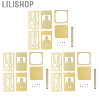 Lilishop Pen Holder Gold Unique Design Chinese Tower Easy Assembly Surfaces Plating Met