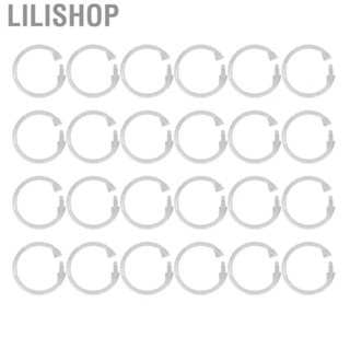 Lilishop 24Pcs Curtain Rings O Shape Shower Curtain Hooks For Bathroom Shower Rod