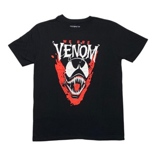 แผ่นดิน  Tee แขนสั้นพิมพ์ลาย เสื้อยืด พิมพ์ลายกราฟิกโลโก้ Marvel We Are Venom ขนาดใหญ่ สีดํา สําหรับผู้ชาย