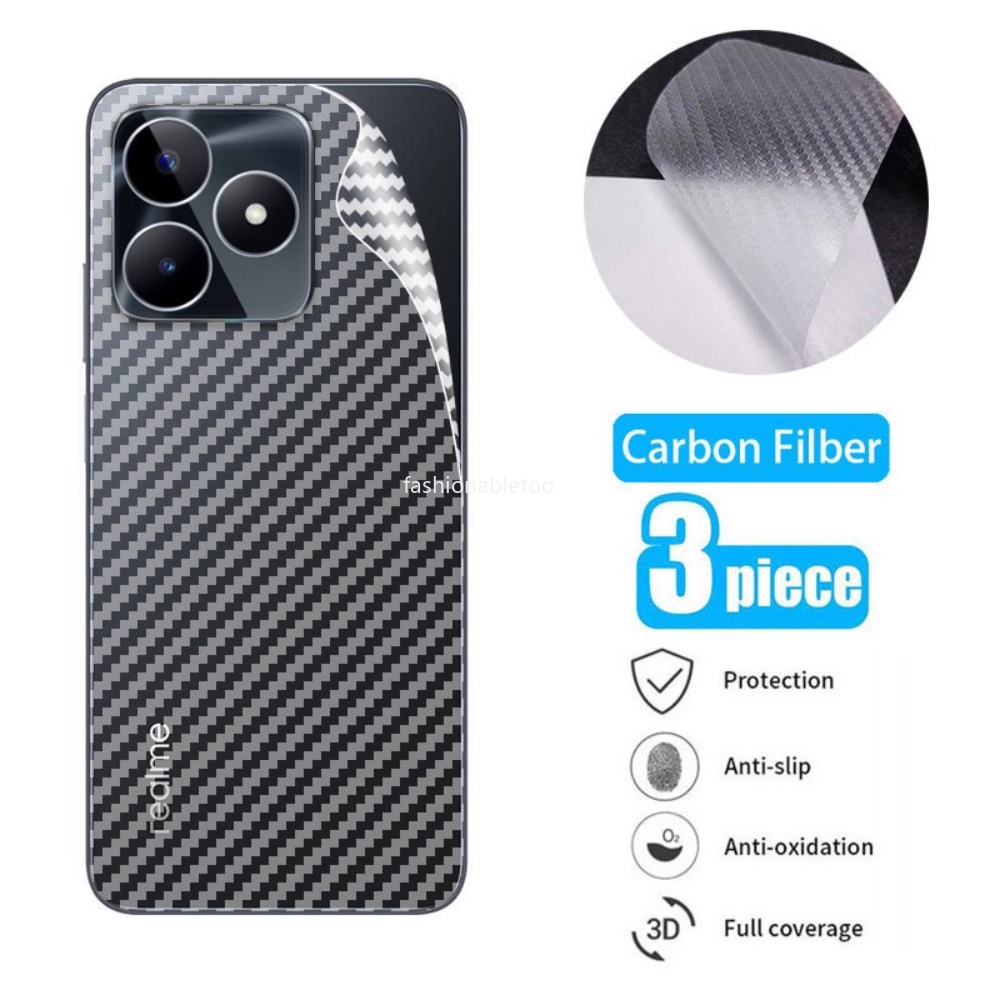 กลับคาร ์ บอนไฟเบอร ์ Hydrogel ฟิล ์ มสําหรับ Realme C51 C53 C55 C63 C61 RealmeC51 RealmeC63 หมายเหตุ 50 Note50 กลับ Protector ฟิล ์ มนุ ่ ม Full Cover Scratch ทนหน ้ าจอสติกเกอร ์ ป ้ องกัน