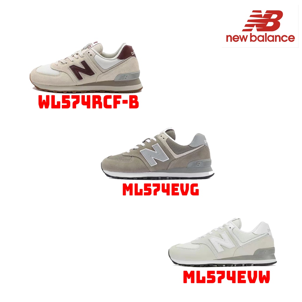 New Balance 574 WL574RCF-B / ML574EVG / ML574EVW รองเท้าผ้าใบ