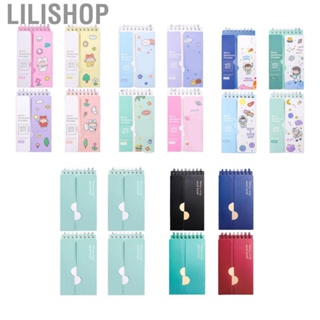 Lilishop 4 Pcs Small  Small Portable Foldable Coverable Spiral Bound English Word  Pocket Notebook