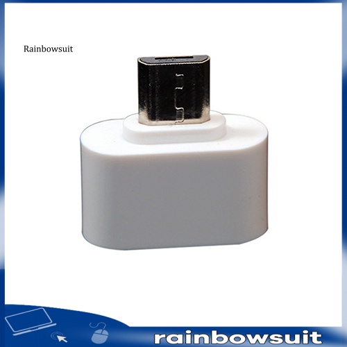 [RB] อะแดปเตอร์แปลง Micro USB ตัวผู้ เป็น USB 2.0 ตัวเมีย สีขาว สําหรับ Android Tablet