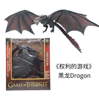 โมเดลฟิกเกอร์ Game of Thrones McFarlane Dragon Mother Black Dragon Mother Mount Drogon ขยับได้ สําหรับเก็บสะสม VTK9