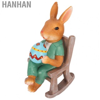 Hanhan Rabbit Figurine  Resin Widely Used Light Colorfast Bunny Figurine  for Yard