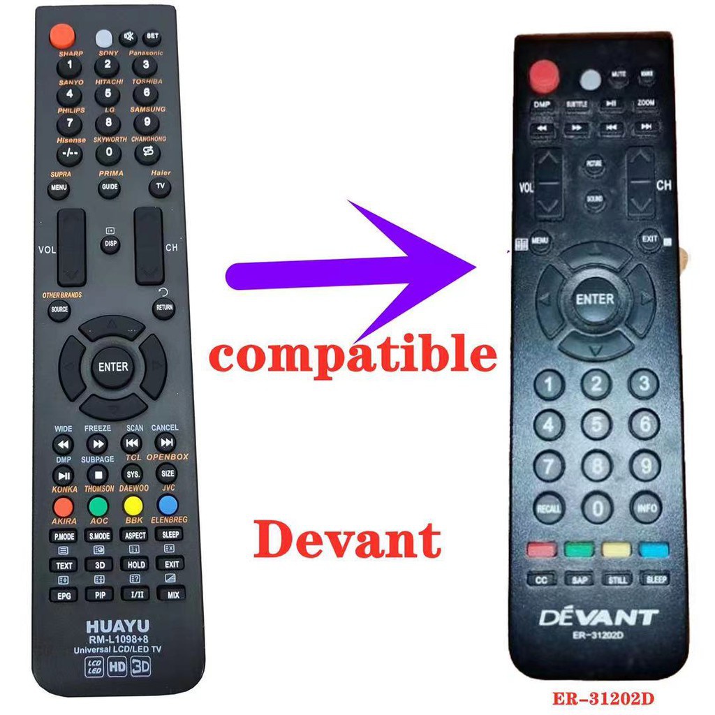 DEVANT Haixin ER-83803D รีโมทคอนโทรล 32DL541/40DL541/43DL541/49DL541/39DL641/32DL641/32DL641 Huyu RM