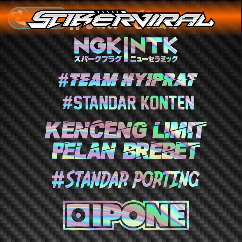Viral HOLOGRAM ตัดสติกเกอร์/PSKNMTC PROSTREET PELAN RCB MOTORCYCLE SPINSOR STICKER BEAT/VARIO STICKE