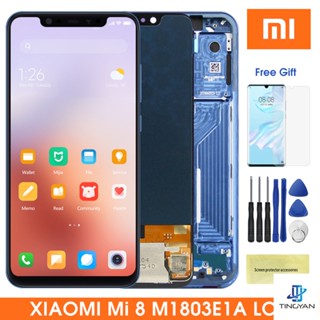 Super AMOLED Mi 8 หน้าจอสัมผัสดิจิทัล LCD แบบเปลี่ยน พร้อมกรอบ สําหรับ Xiaomi Mi 8 Mi8 M1803E1A