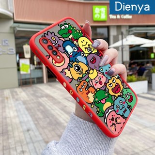 เคสโทรศัพท์มือถือ ซิลิโคนนิ่ม ขอบสี่เหลี่ยม กันกระแทก ลายการ์ตูนมอนสเตอร์ สีโปร่งใส สําหรับ VIVO Y19 Y5s