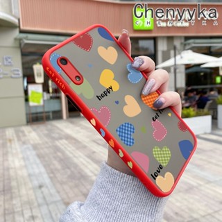 เคสโทรศัพท์มือถือซิลิโคน ขอบสี่เหลี่ยม กันกระแทก ลายการ์ตูนหัวใจ สีสันสดใส สําหรับ Huawei Y6 Pro 2019