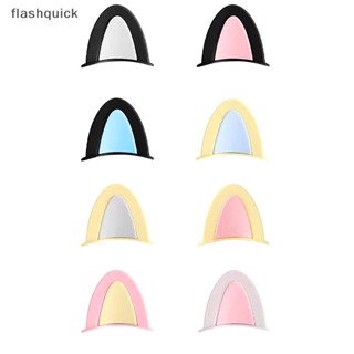 Flashquick หมวกกันน็อคเด็ก สองสี หูแมว สติกเกอร์ตกแต่งรถจักรยานยนต์ ตกแต่งดี