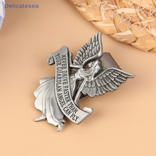 [Delicatesea] Guardian Angel Visor Clip Silver Never Drive Faster Than Your Can Fly Visor Clip