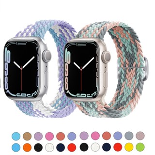 สายนาฬิกาข้อมือถัก แบบเปลี่ยน สําหรับ iwatch series 49 มม. 45 มม. 44 มม. 42 มม. 41 มม. 40 มม. 38 มม. iwatch series ultra 8 7 6 SE 5 4 3 2 t500 Pro d20