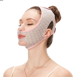 V Shaping Mask Beauty Shaping Sleep Mask ปรับรูปหน้าด้วยผ้าพันแผลนอนยืดหยุ่นสูง puueqg