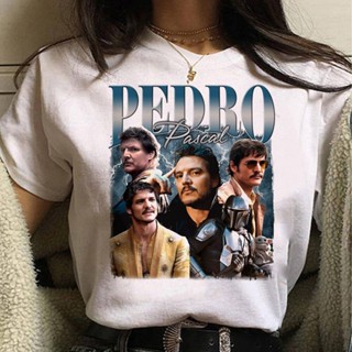 เสื้อยืด พิมพ์ลายอนิเมะ Pedro Pascal แฟชั่นฤดูร้อน สําหรับผู้หญิง 2000s