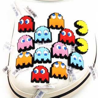 เกมคอนโซล Crocs Jibbitz การ์ตูน Jibits Charm Pacman Jibitz Crocks สําหรับเด็ก อุปกรณ์เสริมรองเท้า จี้รองเท้า หมุดตกแต่ง