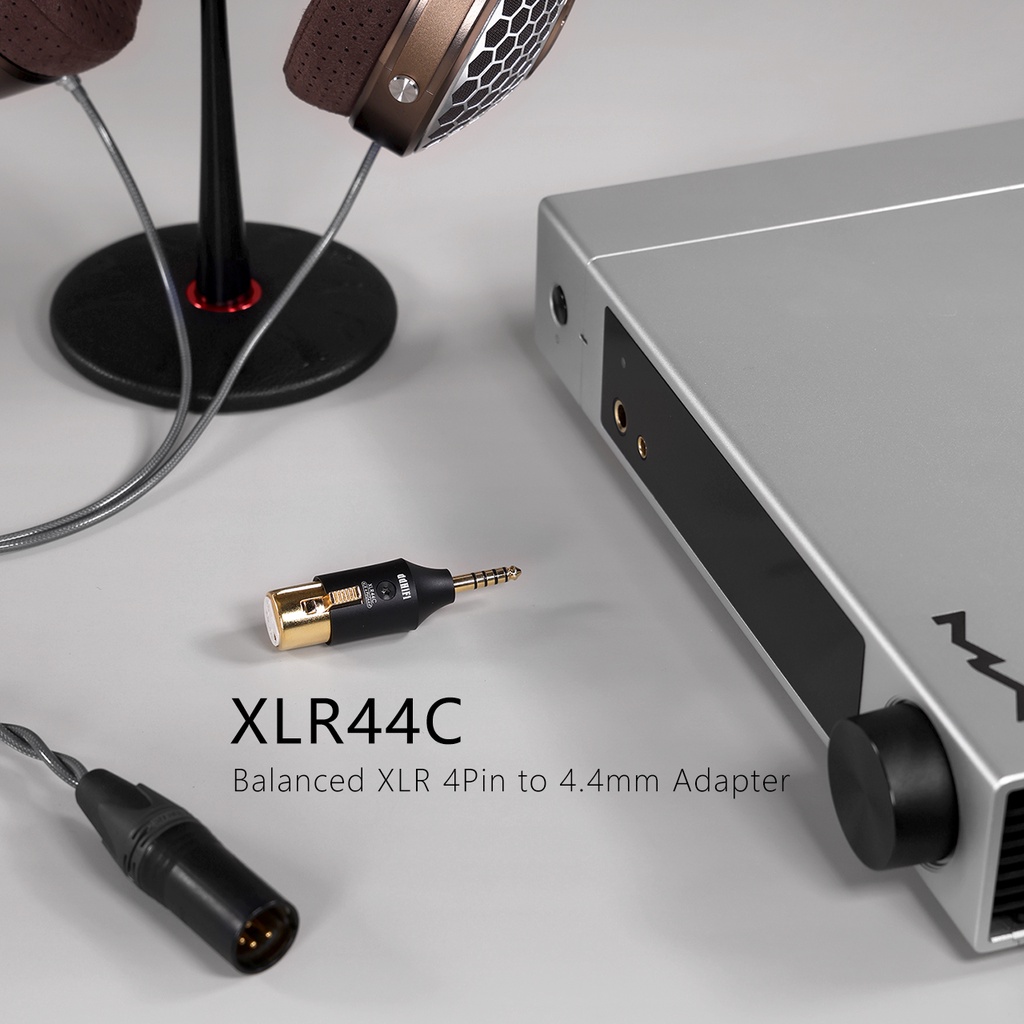 Dd ddHiFi XLR44C Balanced XLR 4Pin ถึง 4.4 มม.อะแดปเตอร์ Adapt สายหูฟัง XLR 4Pin แบบดั้งเดิมเพื่อ 4.4 มม. อุปกรณ์ลดความเข้ม