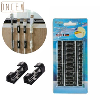 【ONCEMOREAGAIN】Wire Cable Clamp 20Pcs Creative Design Easy To Use Organize Mouse Cords