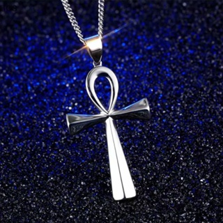 Hcs จี้อียิปต์ Ankh Crucifix สร้อยคอจี้เครื่องประดับของขวัญโซ่ HC