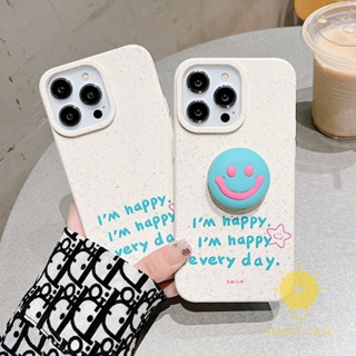 For เคสไอโฟน 14 Pro Max [Smile Happy] เคส Phone Case For iPhone 14 Pro Max Plus 13 12 11 For เคสไอโฟน11 Ins Korean Style Retro Classic Couple Shockproof Protective TPU Cover Shell