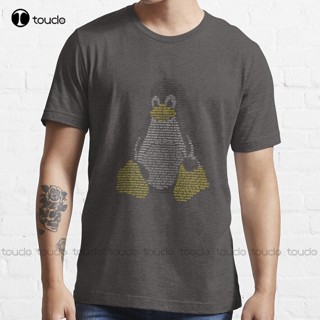 เสื้อยืด พิมพ์ลายดิจิตอล Linux Tux ขนาดใหญ่ สําหรับผู้ชาย และผู้ใหญ่