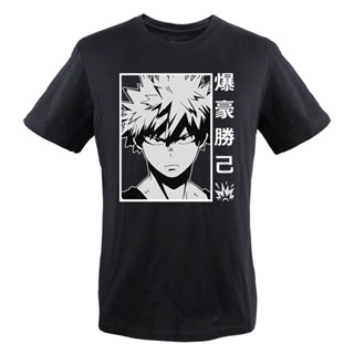 เสื้อยืดลําลอง แขนสั้น คอกลม พิมพ์ลายการ์ตูน My Hero Academia Bakugou ขนาดใหญ่ แฟชั่นฤดูร้อน สําหรับผู้ชาย 2023