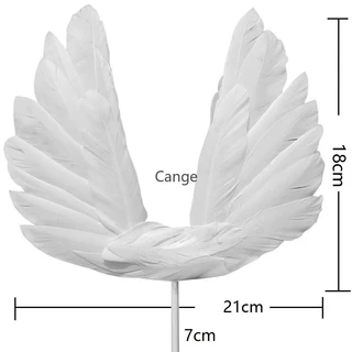 Angle Wing Feather เค้ก Topper ใส่ DIY งานแต่งงานครบรอบวันเกิดวันวาเลนไทน์ตกแต่ง