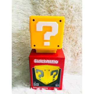 โคมไฟกลางคืน LED เซนเซอร์ USB ทรงสี่เหลี่ยม ลาย Mario Question Mark ชาร์จด้วยเสียง