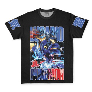 เสื้อยืด พิมพ์ลายโปเกม่อน Lucario แฟชั่นสตรีท