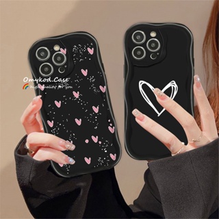 เคสมือถือ แบบนิ่ม ลายคลื่นหัวใจ กันกระแทก สําหรับ Samsung A14 A13 A12 A53 A51 A52 A03 A04E A50 A30S A32 A34 A22 A23 A54 A24 A33 A30S