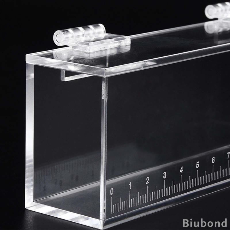 [Biubond] กล่องดูภาพตกปลาอะคริลิคฟักไข่กล่องเพาะพันธุ์ไมโครแนวนอนใสพร้อมสเกล