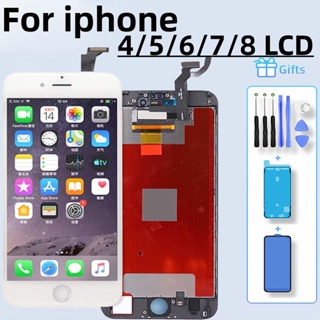 Aaa+ อะไหล่หน้าจอสัมผัสดิจิทัล LCD แบบเปลี่ยน สําหรับ iPhone 4 5 6 6S iPhone 6 7 8Plus iPhone 8