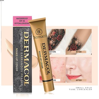 Dermacol Small Golden Tube Concealer Liquid Foundation Waterproof Long Lasting Spf30 puueqg