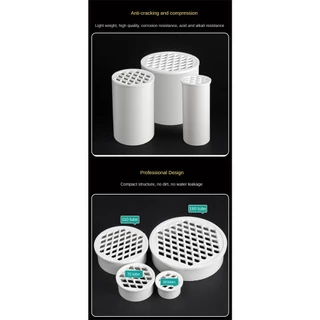 ♫ ฝาปิดท่อระบายน้ำ PVC ในห้องน้ำ 50-160 มม. ตัวดักเส้นผม ฝาปิดท่อระบายน้ำระเบียง ปลั๊กอุดท่อระบายน้ำ สวน กลางแจ้ง หลังคา ตัวกรองพื้นป้องกันการอุดตัน